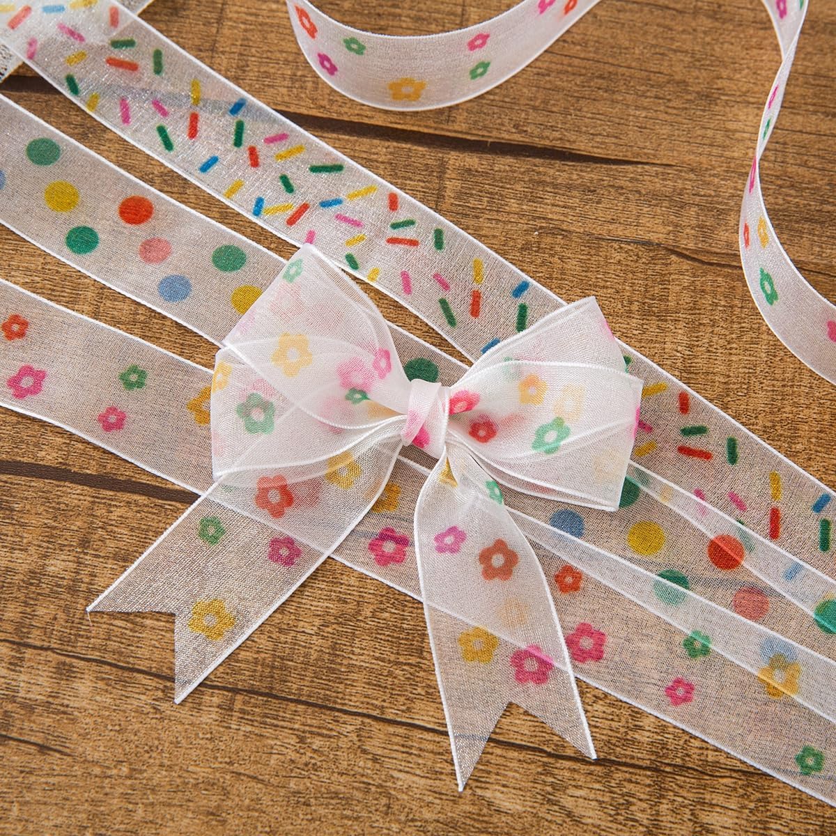 Super Cute Sheer Ribbon,Colorful Korean Ribbons,for Bouquet,Hair Bow ...