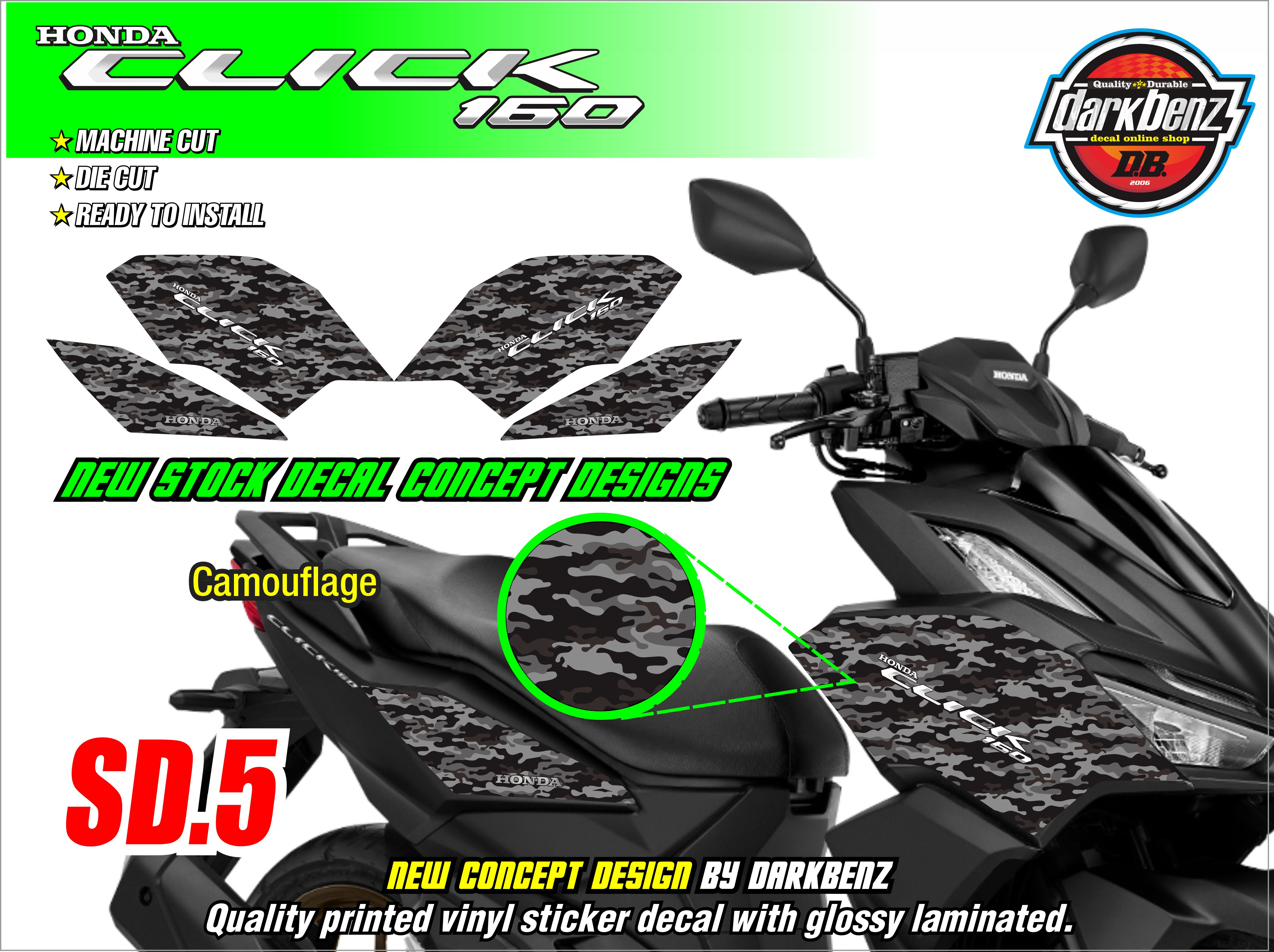 Honda Click 160 V1 New Concept Quality Printed Sticker Decal | custom ...