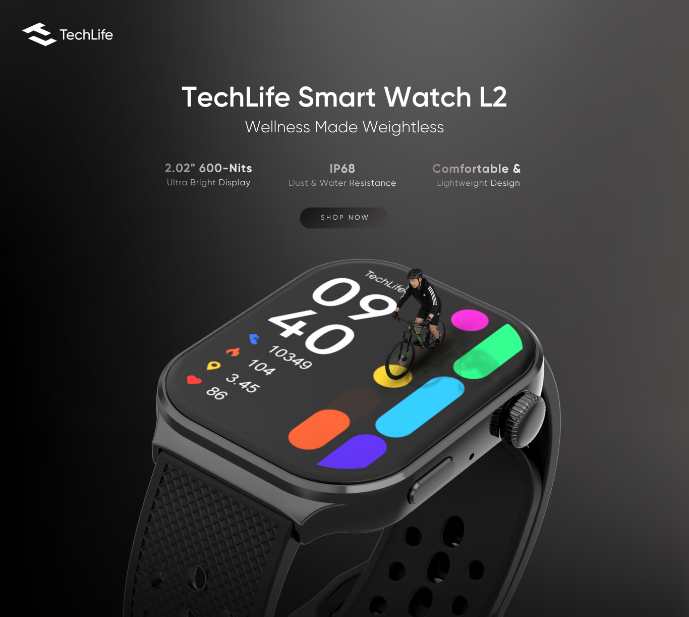 TechLife Smart Watch L2 l IP68 Dust & Water Resistance l ChatGPT ...