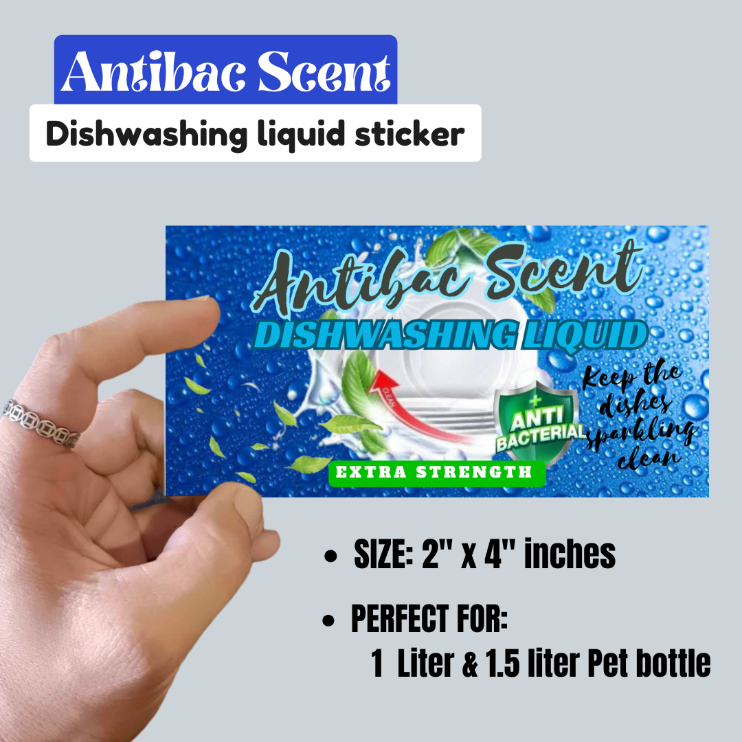 BRCos 24 Pcs Generic Sticker Label for Dishwashing Liquid Plastic ...