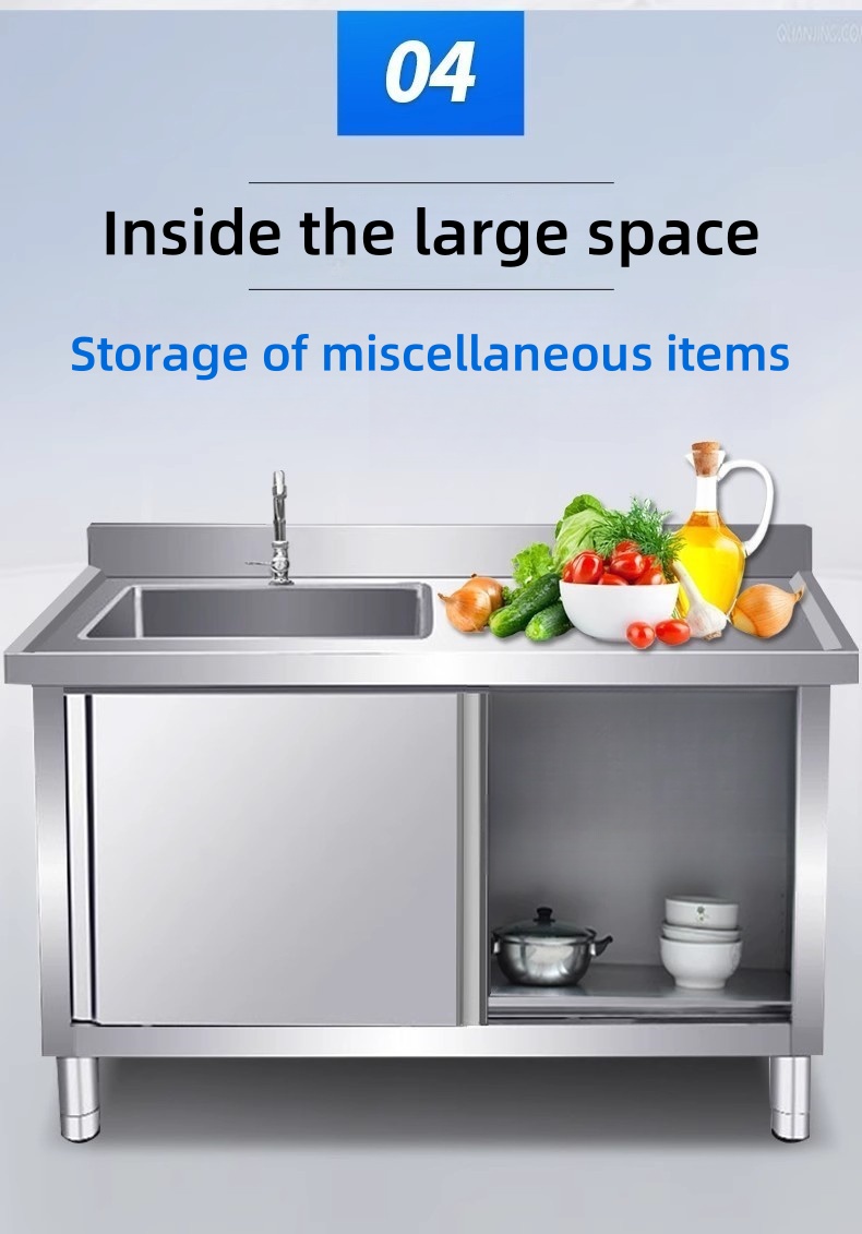 304 Stainless Steel Standing Kitchen Sink Complete Set With Faucet ...