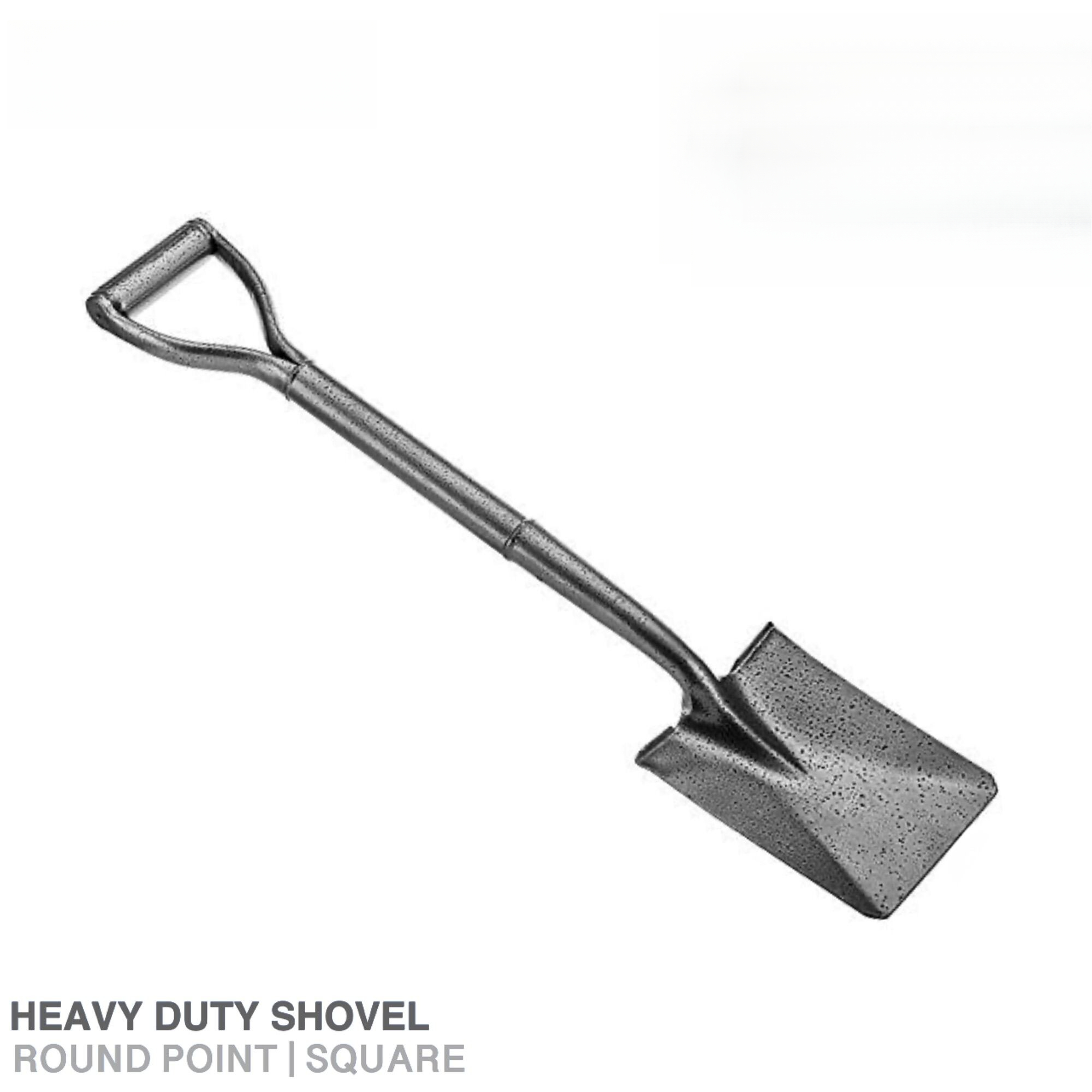 Heavy-Duty All-Steel Shovel Round or Square Point Metal D-Handle ...