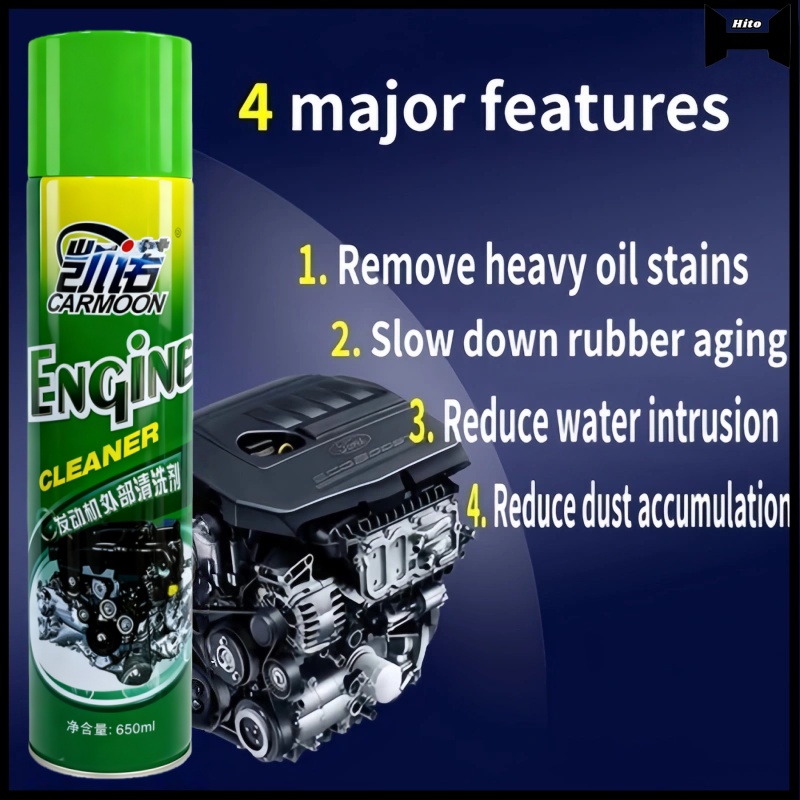 Hito 【650ml 】Engine cleaner spray Car foam cleaner spray Quick ...
