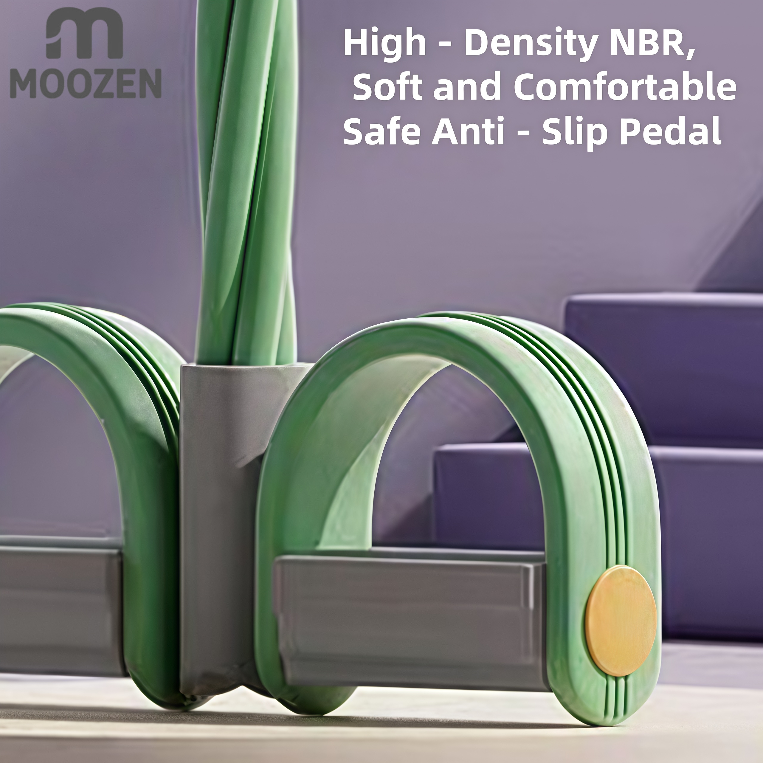 MOOZEN 4/6-Tube Foot-Pedal Resistance Band– Elastic Yoga Tension Rope ...