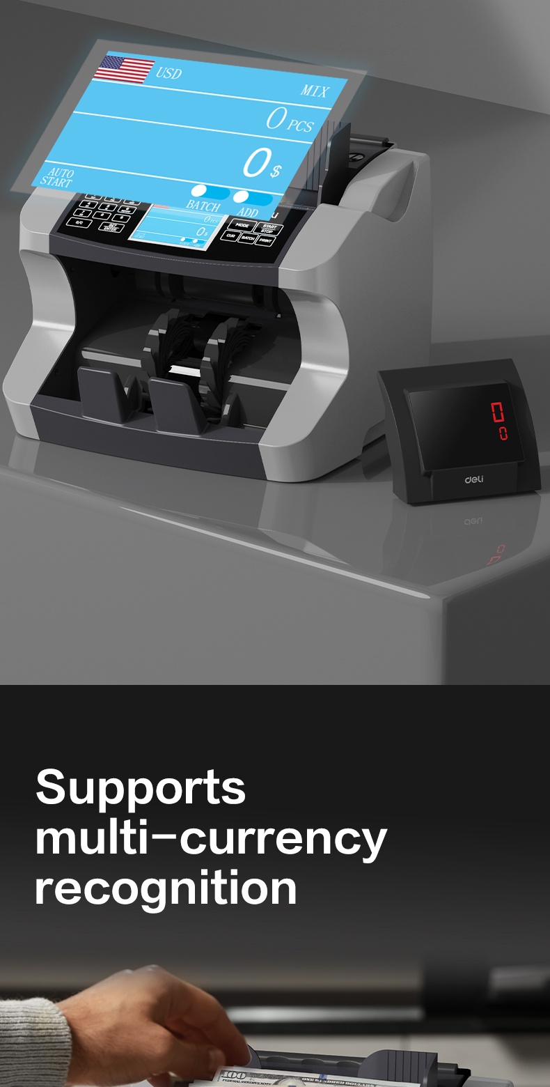 Deli Automatic Bill Counting Machine Multi-currency Recognition Money ...
