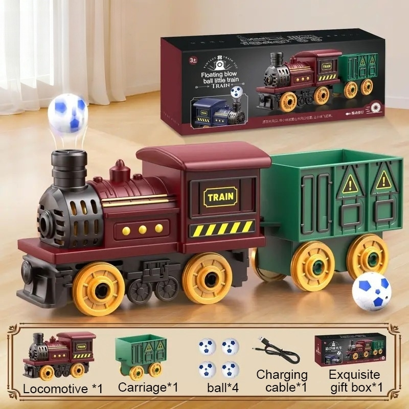 Timi Suspended Ball-Blowing Train Toy Children’s Educational Train Set ...