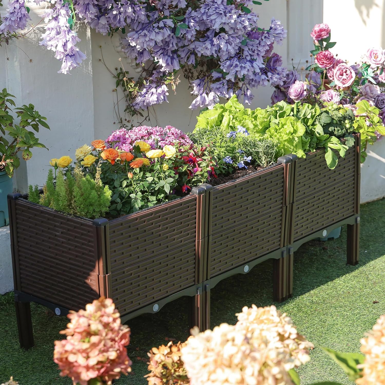 Balcony Planting Box and Combination Flower Box,Garden Vegetable ...