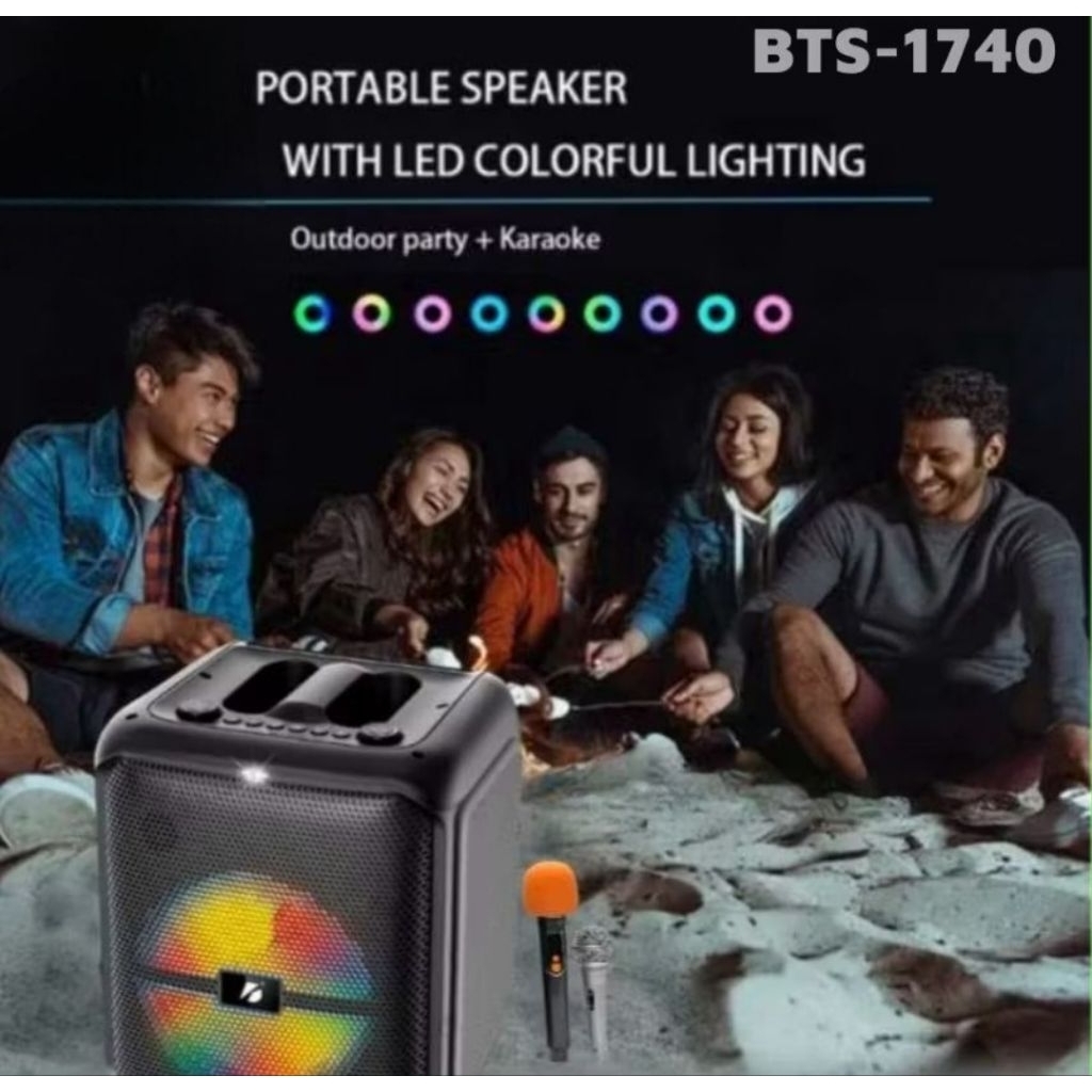 Brudo BTS-1740 IKARAOKE BOX Professional System Bluetooh Speaker With ...