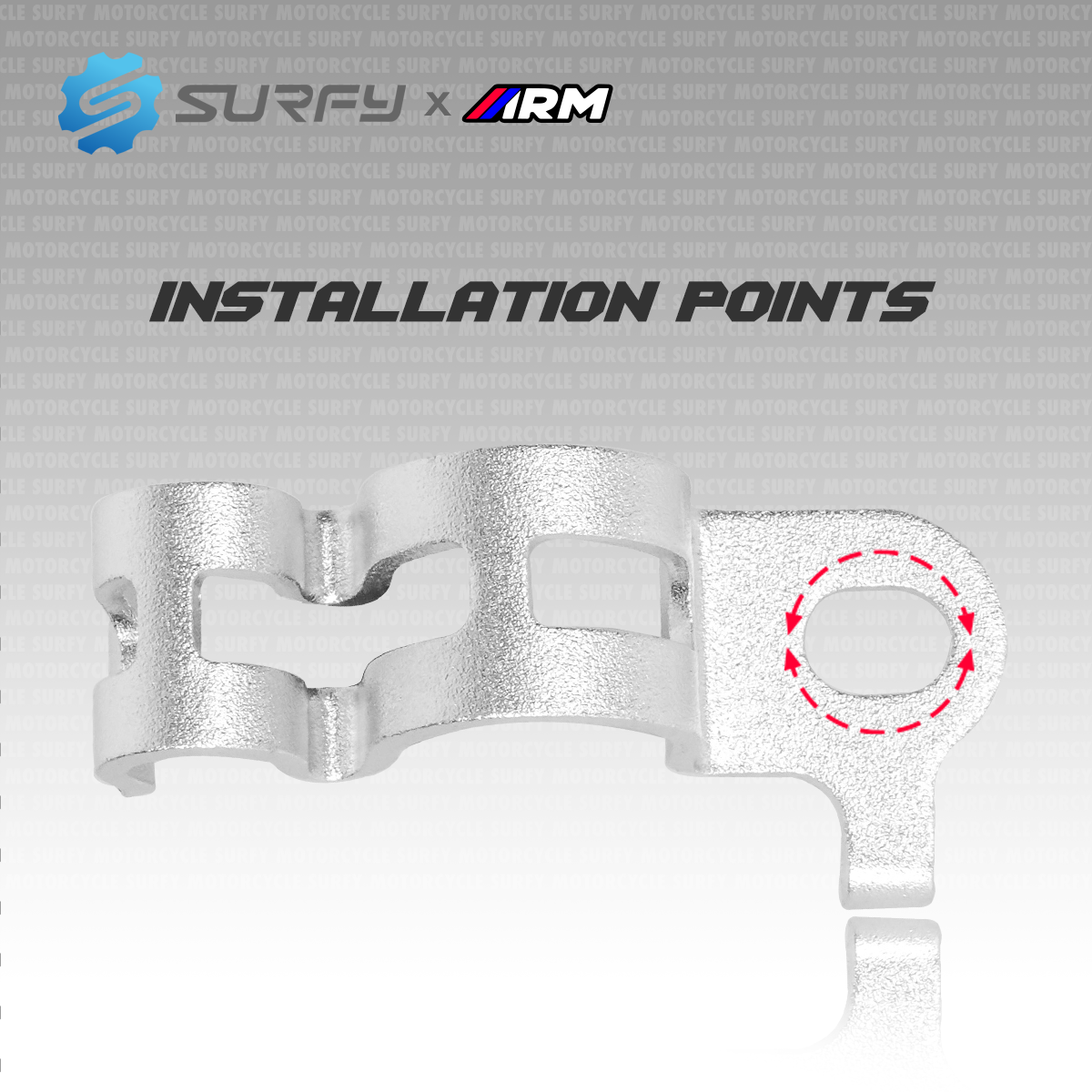 ARM Nmax v1/v2/v3 Rear Brake Hose Bracket Holder Full CNC Aluminum ...