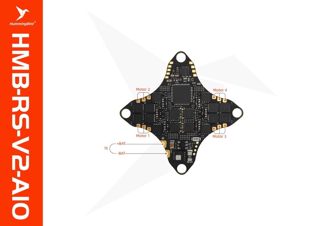 HummingBird Whoop RaceSpec V2 AIO Flight Controller ELRS 2.4G with 25 ...