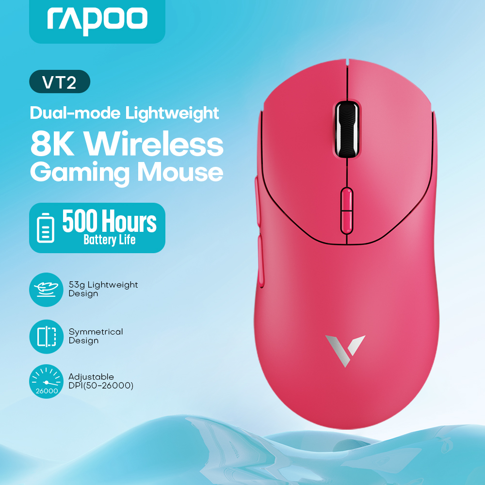 Rapoo VT2 Mouse VT2 GEN-2 Wireless Gaming Mouse Ultra Lightweight ...