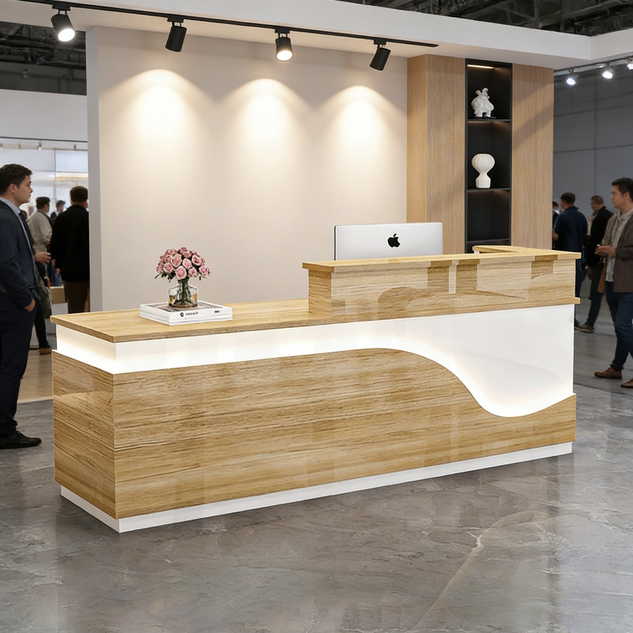 ⚡COD⚡180cm/200cm Reception Desk Cashier Table with Drawer–Front Counter ...