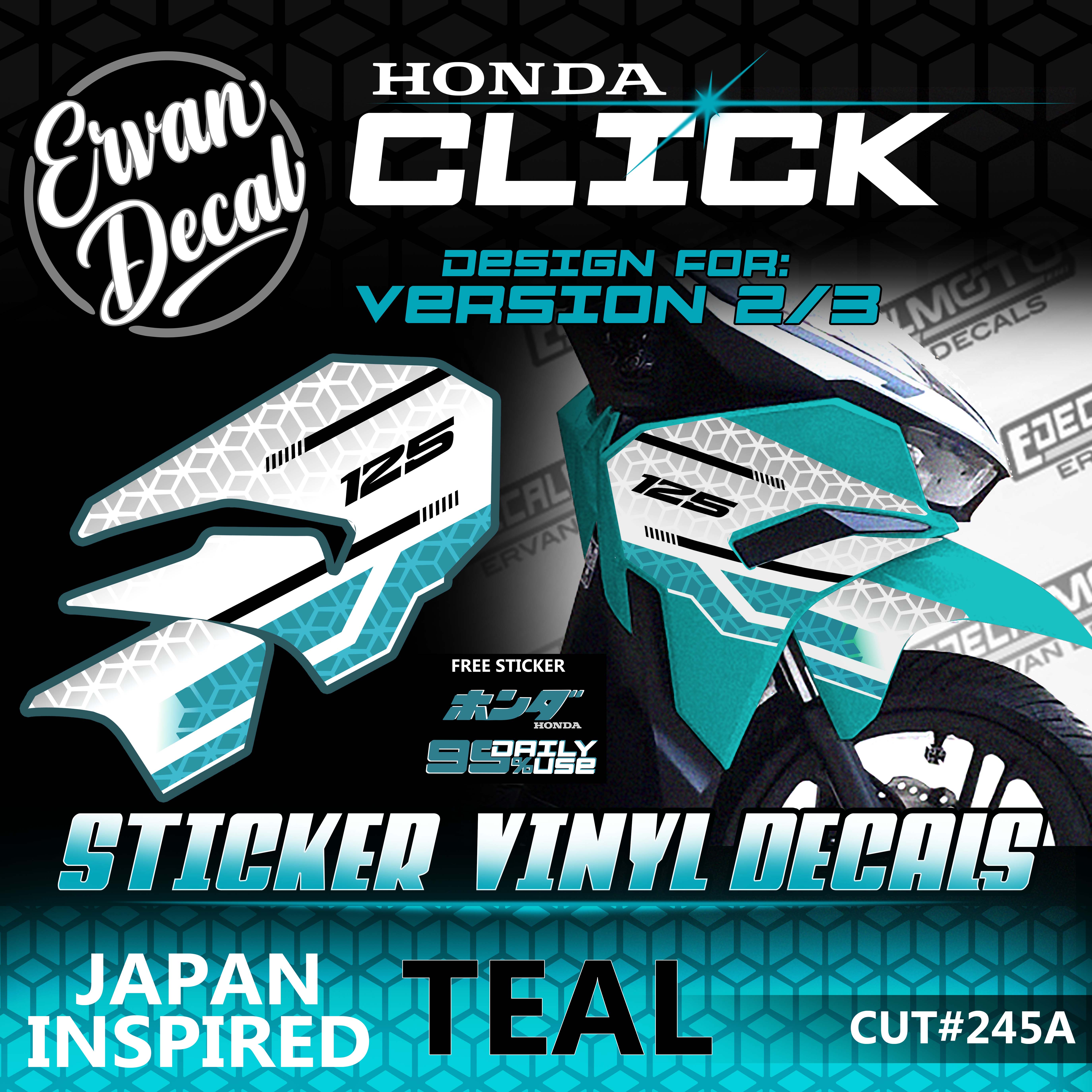HONDA CLICK VERSION 3/4 2023-2025 Y-CUBE EDITION DECAL STICKER | Shopee ...