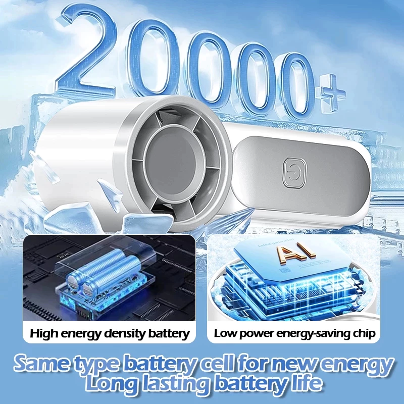 Smallest Fan (2026 New) 3600mAh Portable Mini Handheld Fan 3.5-inch ...