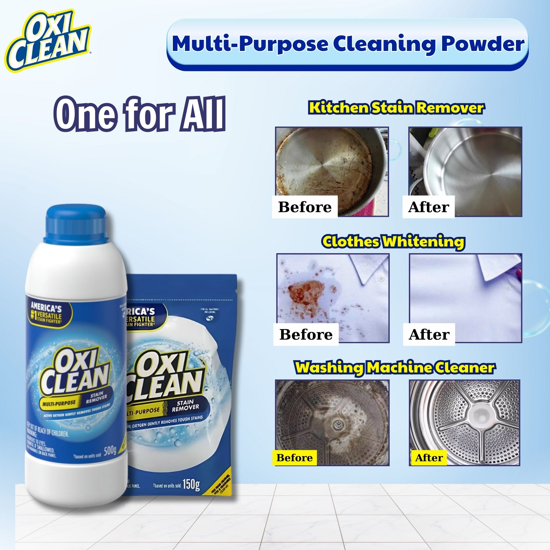 Combo 4 Pack All Purpose Cleaner OxiClean Limescale Remover Brand ...