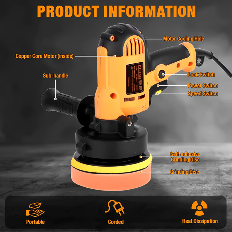 REAIM Buffing Machine Polisher Mini Buffing Machine Polisher 900W 125MM ...
