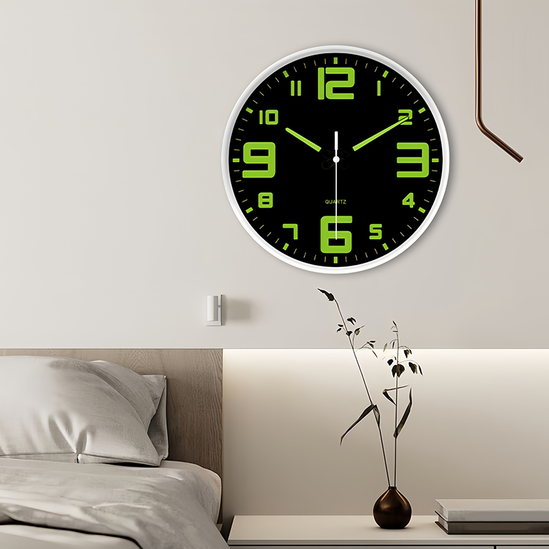 Quartz Wall Clock Glow In The Dark Clock 12inch Luminous Wall Clock Big ...