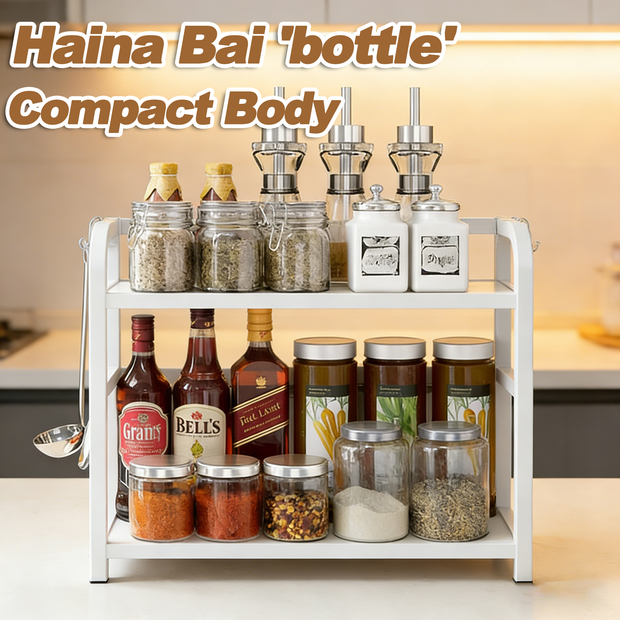 YOICE Seasoning Organizer Storage Rack Kitchen Oil Bottle/Seasoning Jar ...
