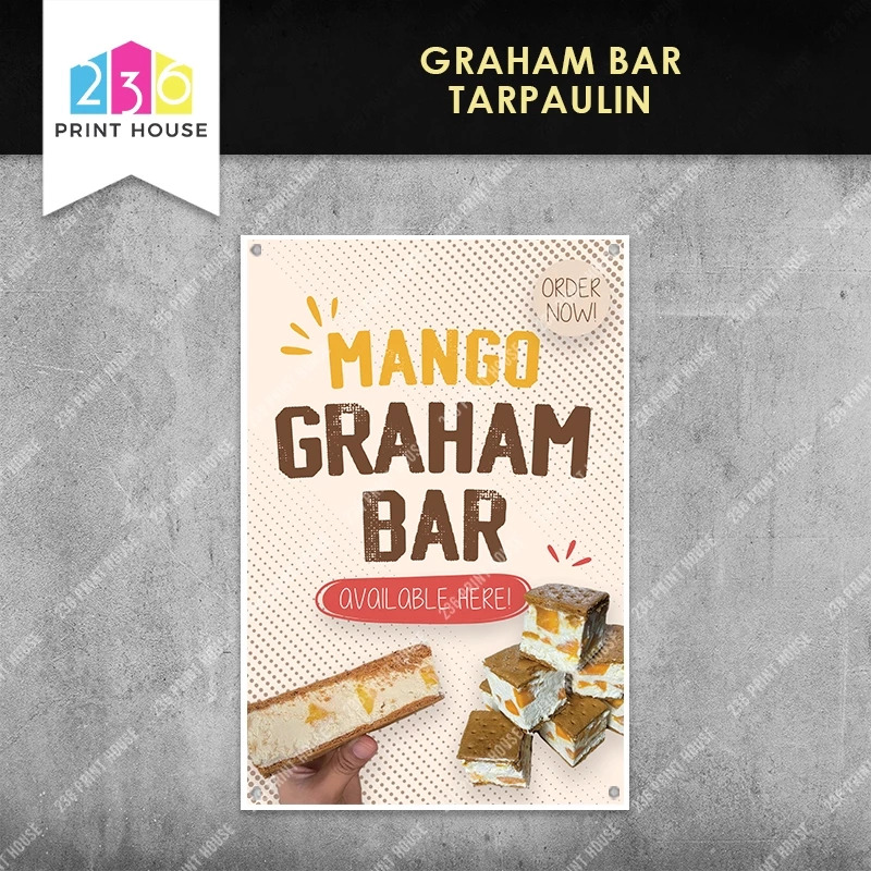 PORTRAIT GRAHAM BAR Tarpaulin Banner • Flavors: Classic • Mango ...