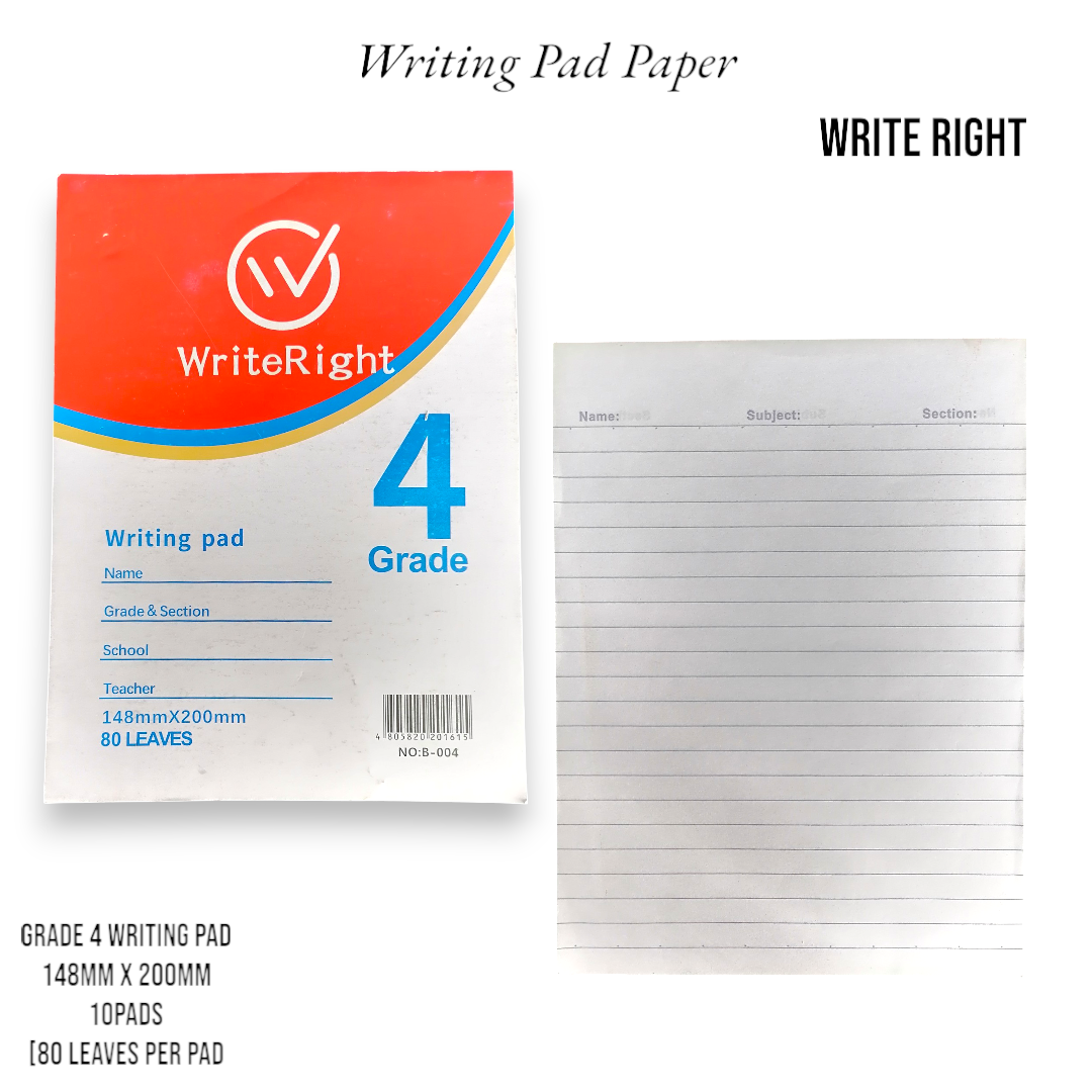 WriteRight 10PADS Grade 1 2 3 4 5 6 and High School Students Quiz and ...