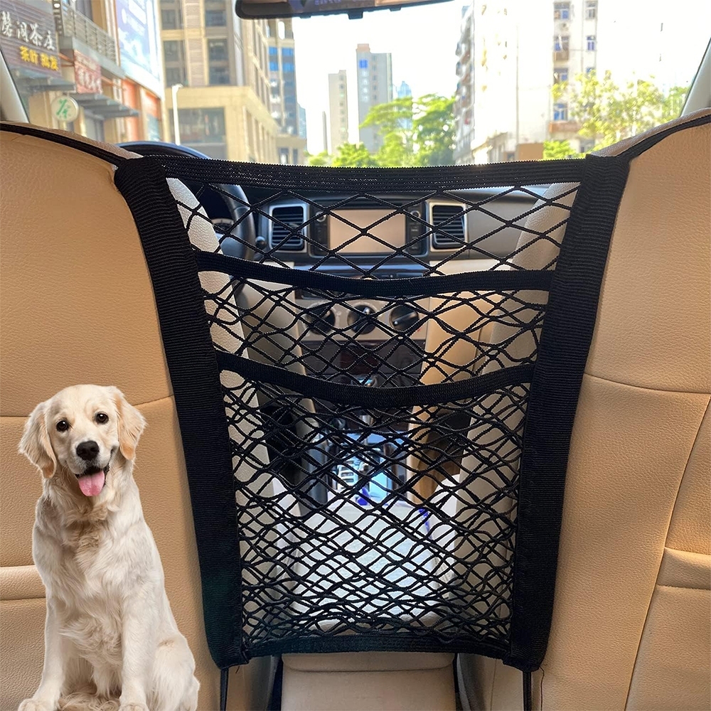 Heavy-Duty Car Trunk Organizer Net - Adjustable Elastic Mesh with Hooks ...