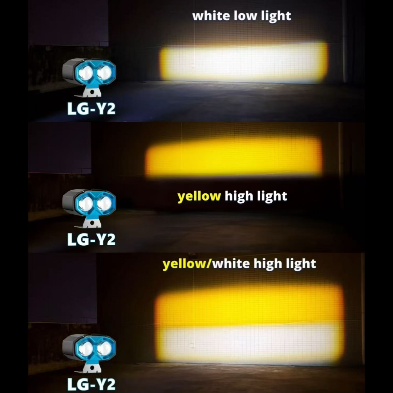 MotoBeam 4-Lens 2026 NEW Mini Driving Light Super Bright LED Dual Color ...
