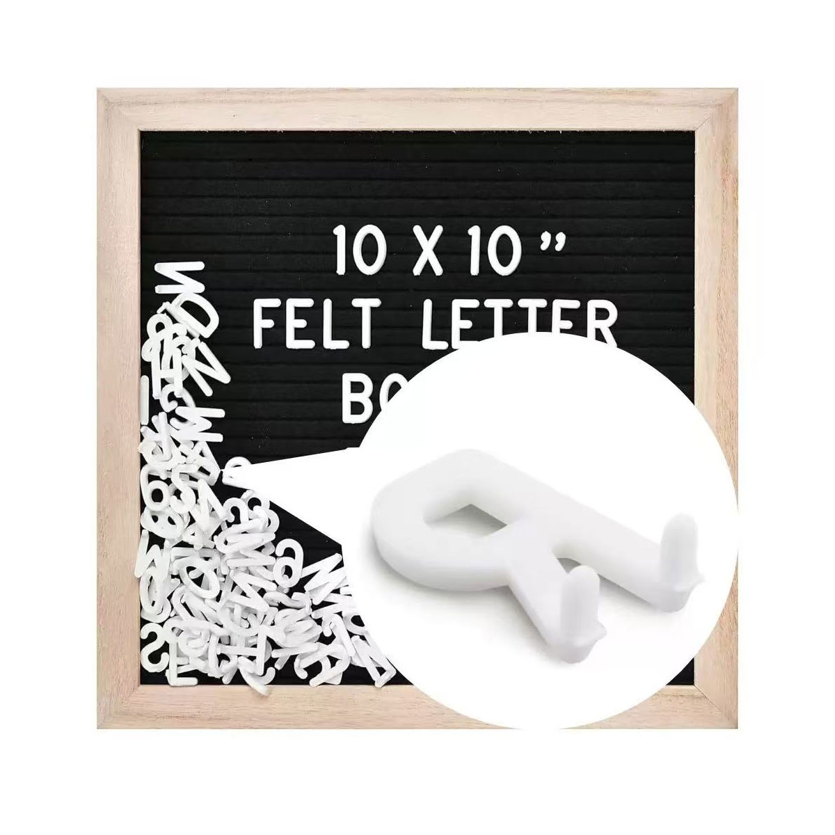 Felt Letter Board with Precut Letters Number Set Changeable Black ...
