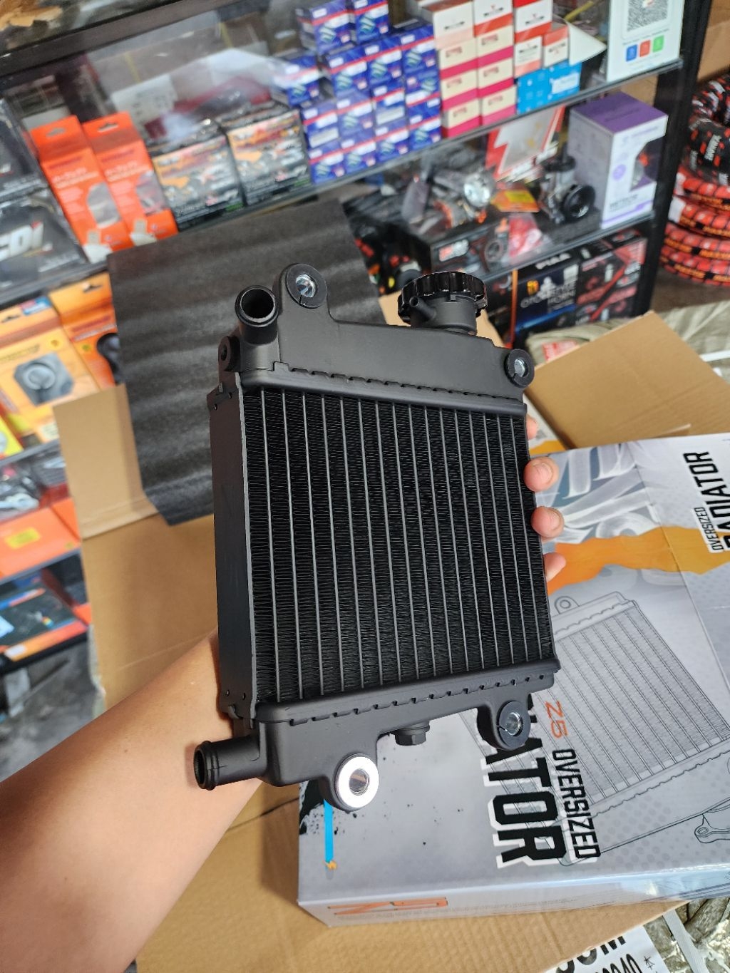 Z5 Alloy Radiator Big size Yamaha Nmax v2 / Aerox V2 Black edition ...