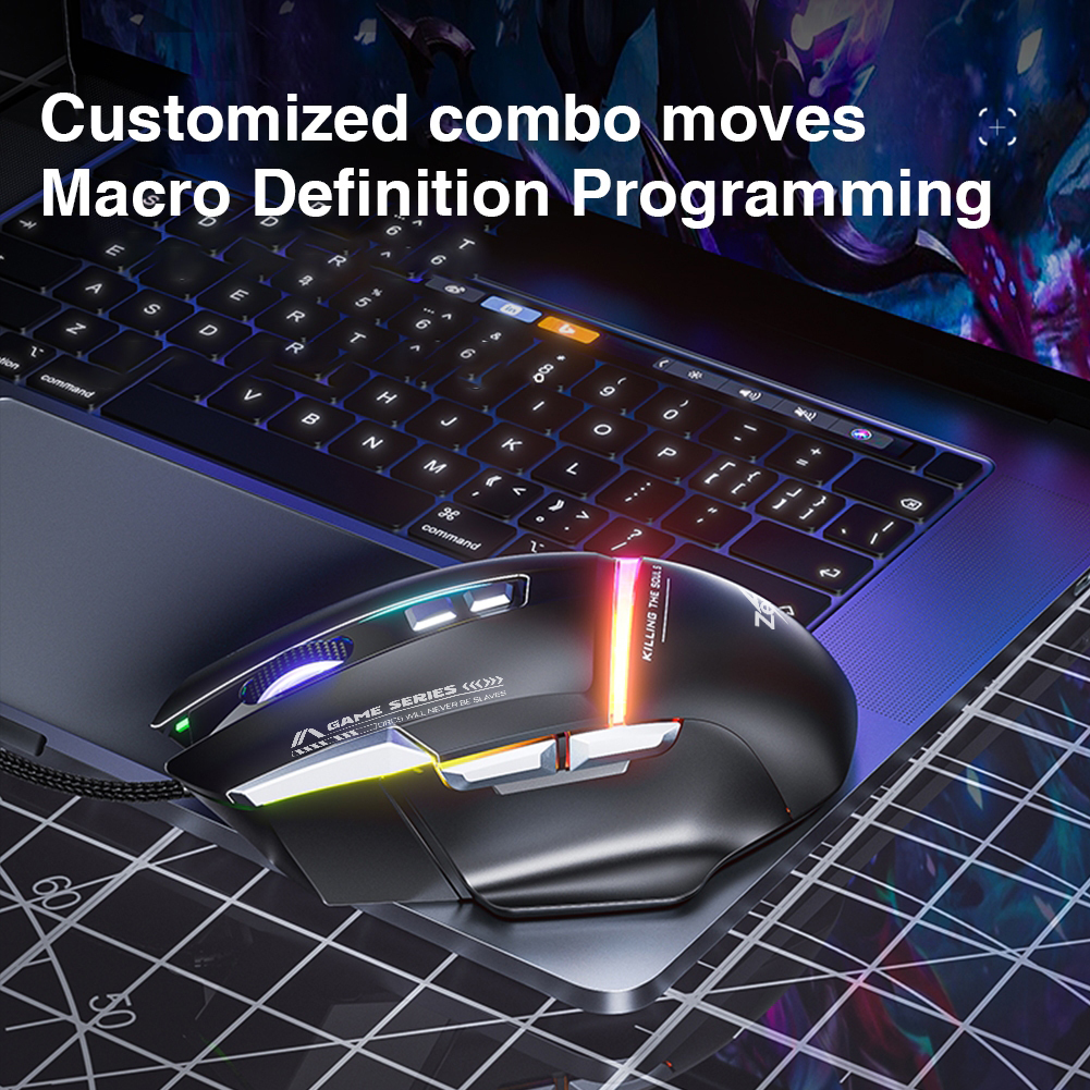 Zeus ZM816 Wired Esports Game Mouse RGB Backlight Effect Mecha Style Up ...