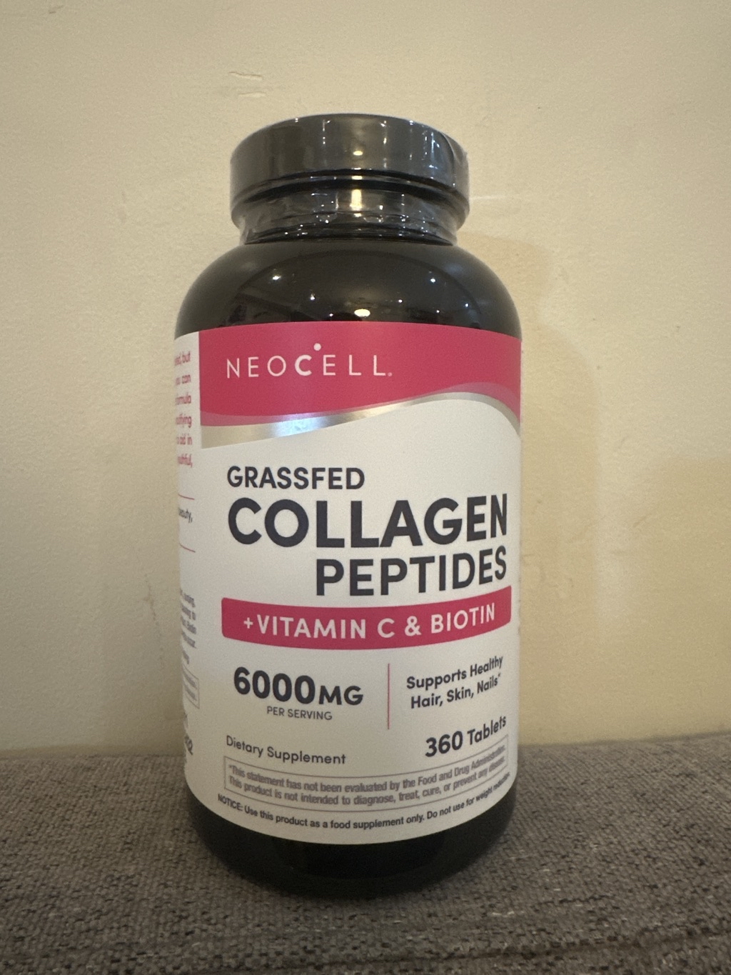 NeoCell Grassfed Collagen Peptides + Vitamin C & Biotin Caplets [360 ct ...