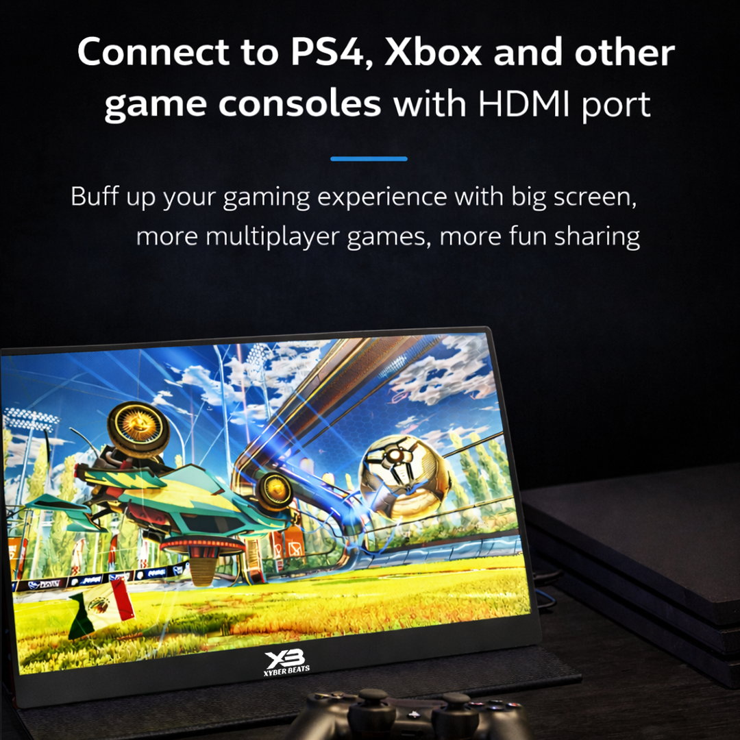 XB 15.6 Inches Portable Monitor Full HD Quality Display Screen External ...
