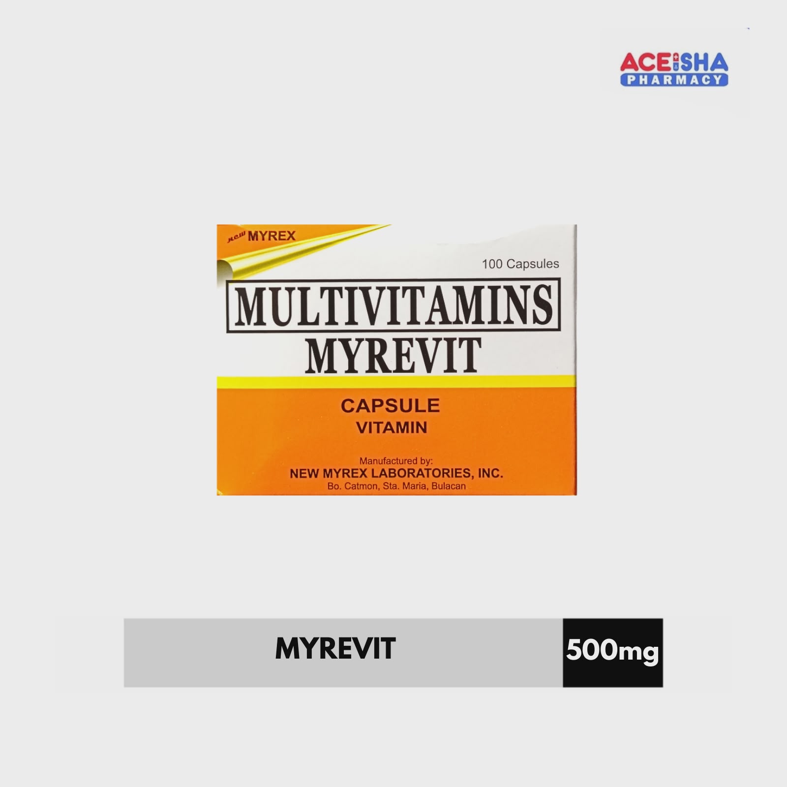 MYREVIT 500mg 100 Capsules - Multivitamins For Vitamin | Shopee Philippines