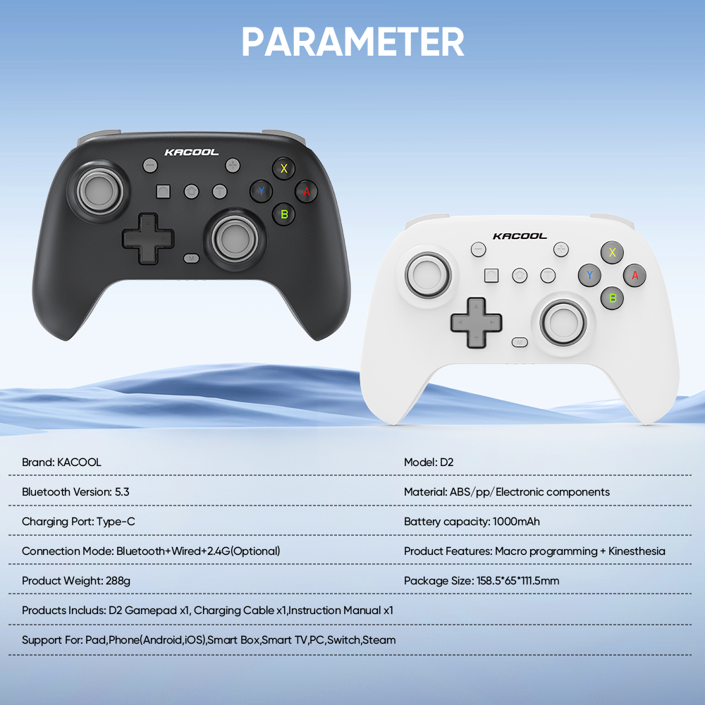 Kacool Wireless Controller MultiPlatform Wireless Game Controller ...