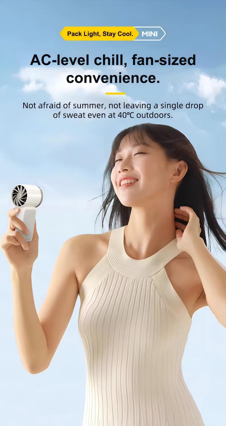 Mini Handheld Fan X688 High Speed Turbo Fan Portable USB Type-C ...