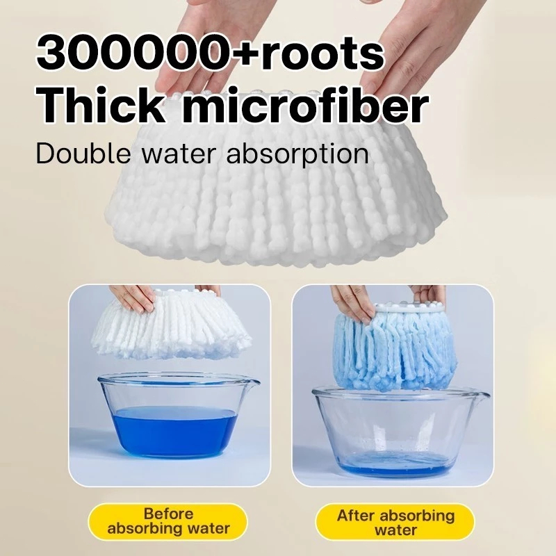 Oimiu 360° Spin Mop For Floor Cleaning Map Floor With Spinner Squeezer ...