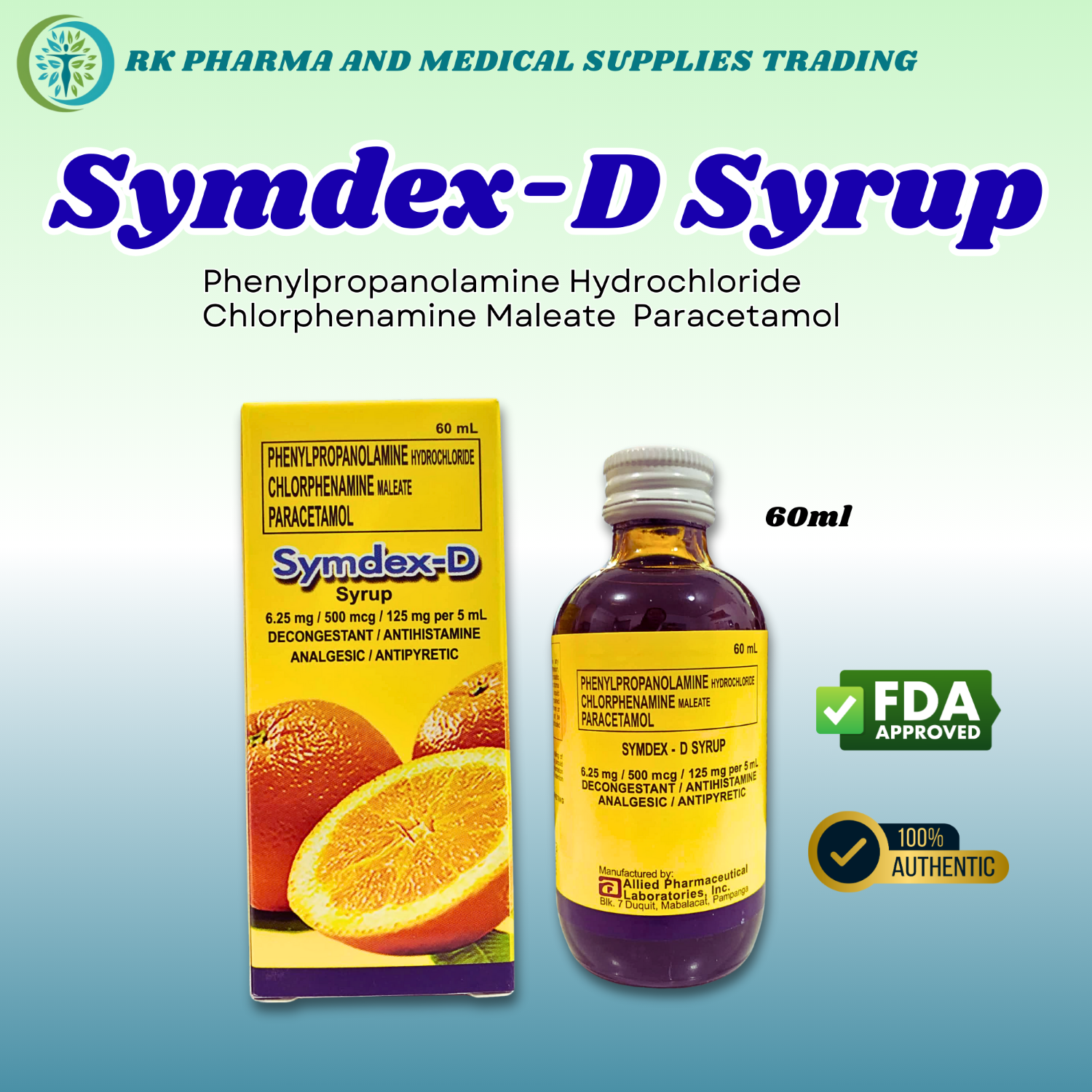 SYMDEX-D SYRUP 60mL / 15mL Drops [100% FDA Approved] | Shopee Philippines