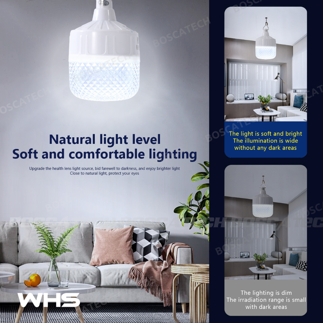 WHS Solar-Powered LED Outdoor Light Bulb with Wireless Remote IP65 ...