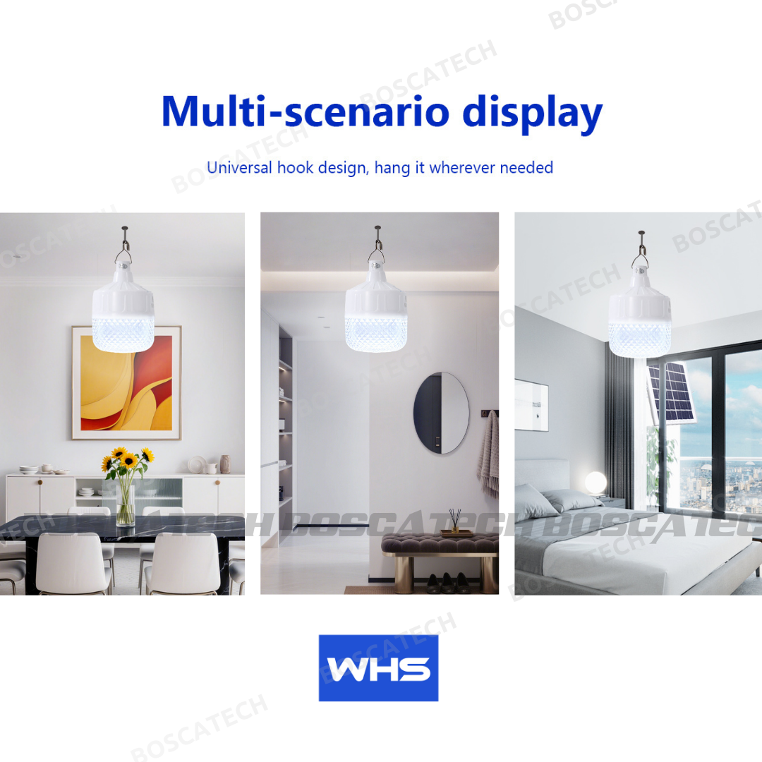WHS Solar-Powered LED Outdoor Light Bulb with Wireless Remote IP65 ...
