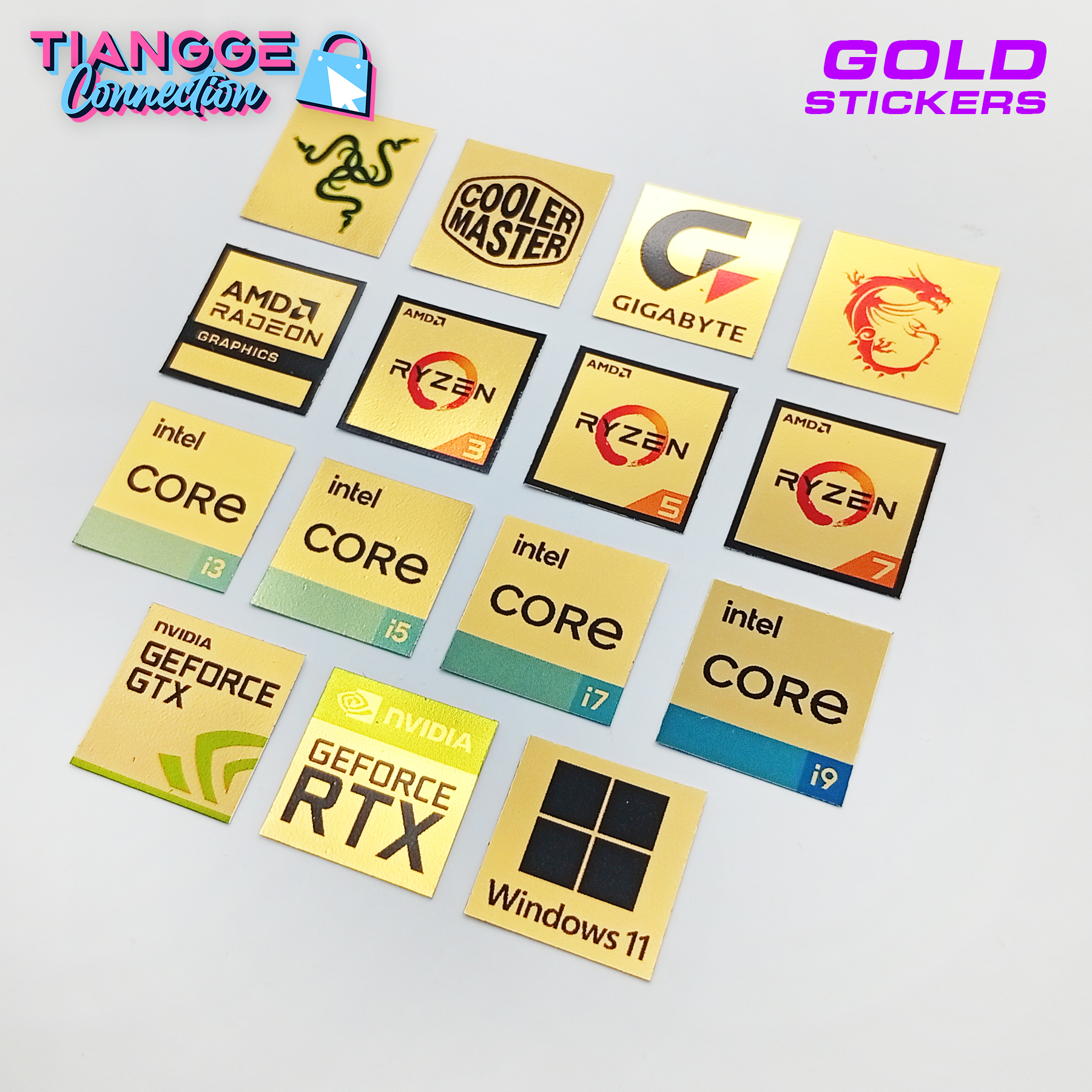 LAPTOP PC STICKER nvidia rtx geforce gtx msi razer cooler master intel ...