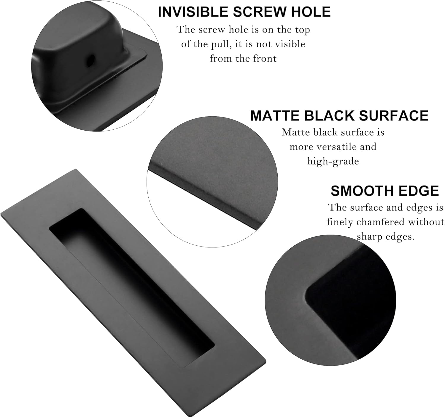 Hidden Aluminum Alloy Embed Handles Recessed Flush Handle Cabinet ...