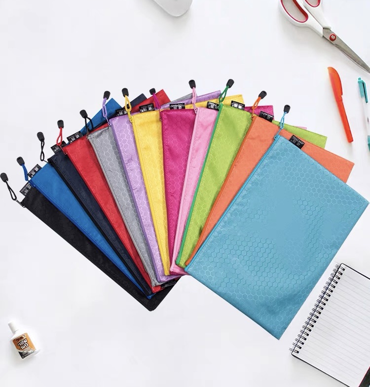 Football Pattern Folder Thickness Envelopes Zipper Bag Waterproof ...