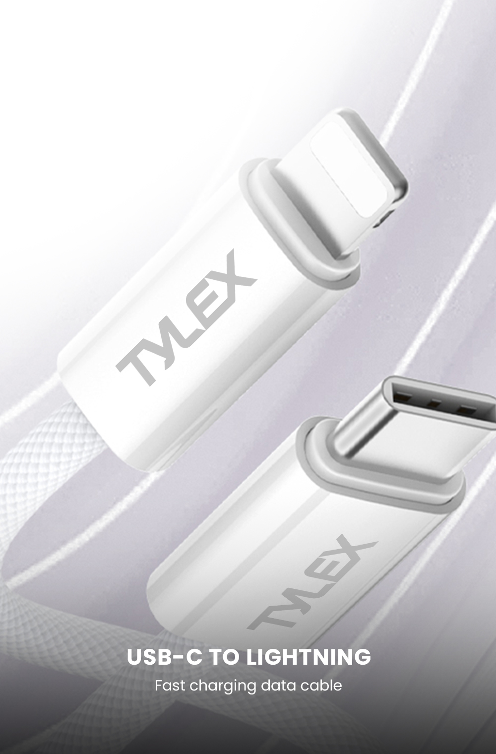 TYLEX XC43 USB-C to USB-C Data Cable 65W Fast Charging Power Delivery ...