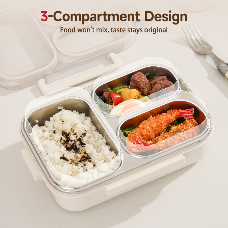 Leak-Proof 304 Stainless Steel Lunch Box 1000ml MODOFO Microwaveable ...