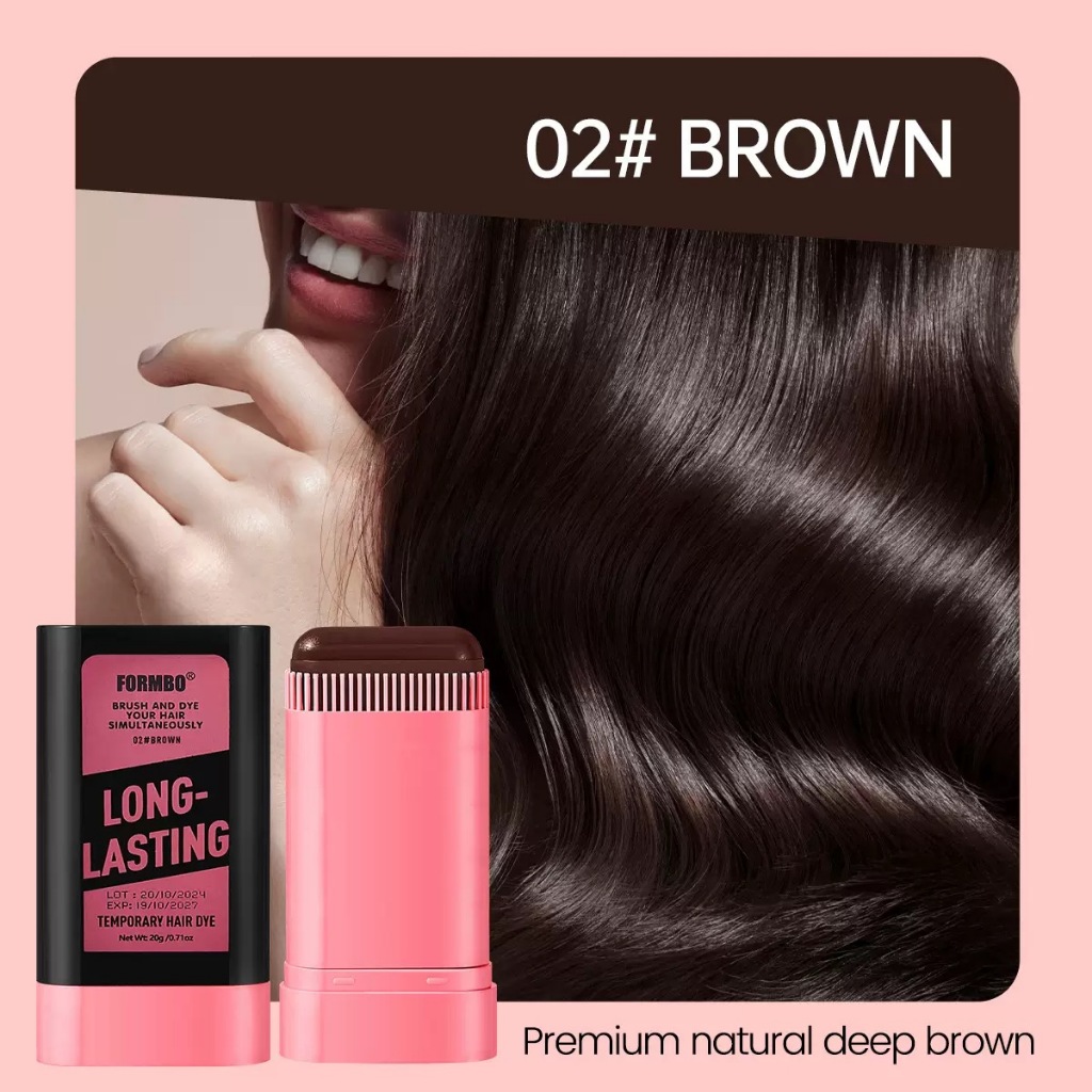 FORMBO Hair Dye Stick Temporary Covers Gray Hair Long Lasting Sweat ...