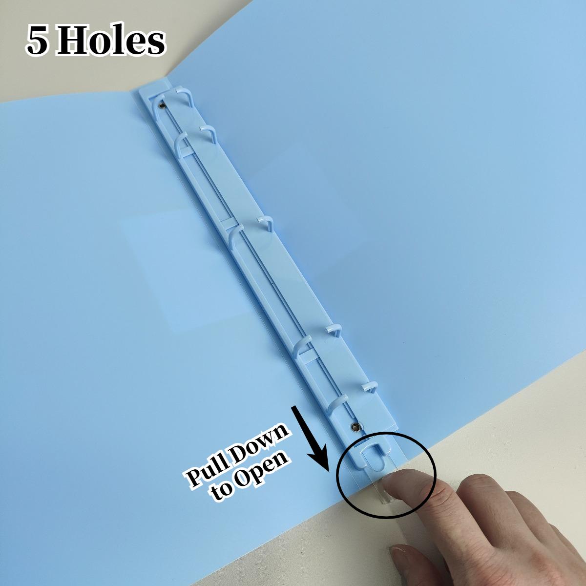 Long Ring Binder Folder 5 Holes Binder Notebook Cover Paper File ...