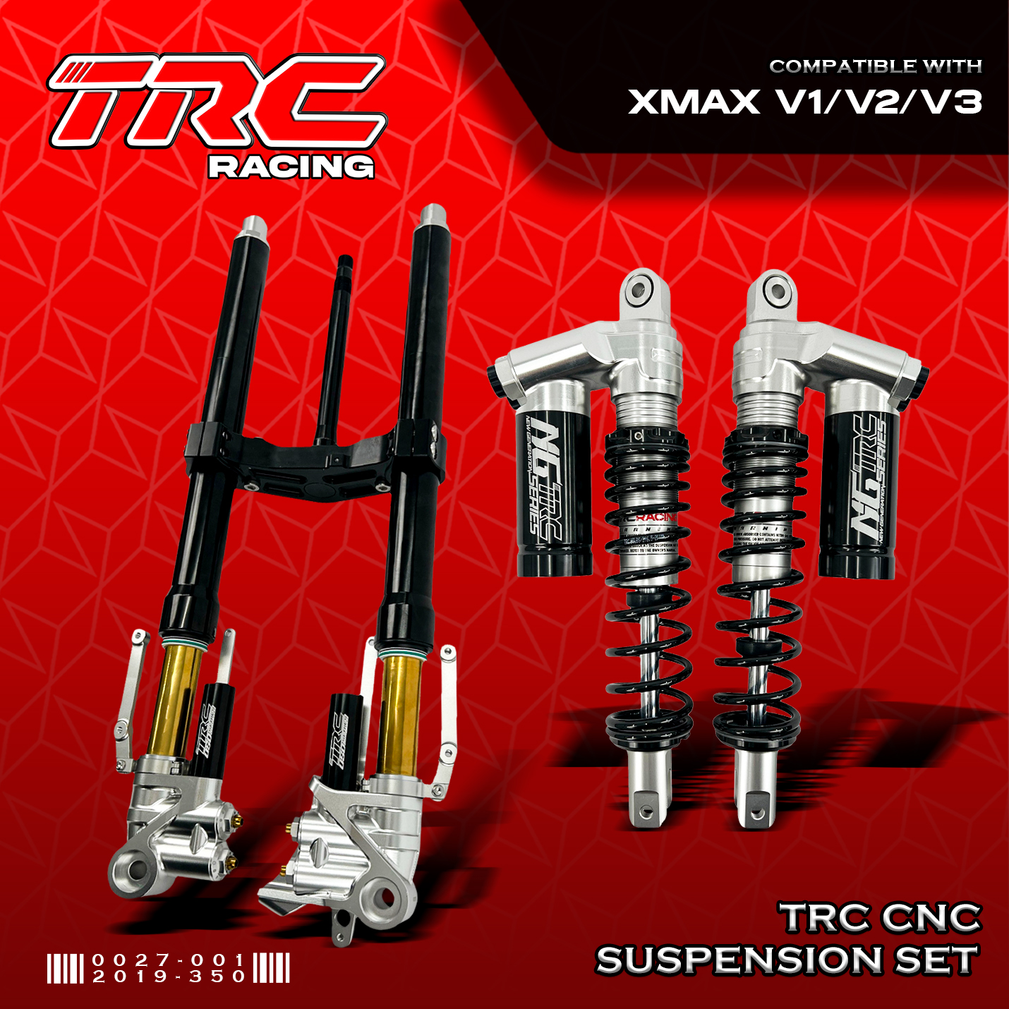 TRC Racing CNC FULLY ADJUSTBLE SUSPENSION SET FOR XMAX V1/V2/V3 0027 ...
