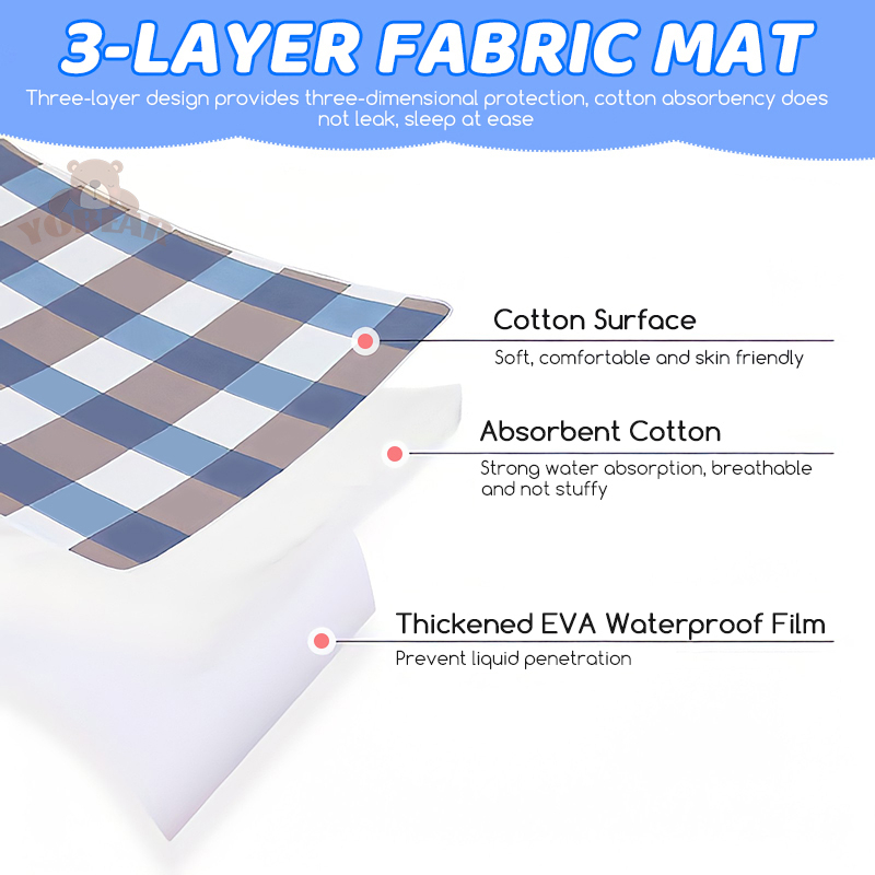 Baby Adult Menstrual Leakproof Diaper Changing Mat Pad Cotton Washable ...