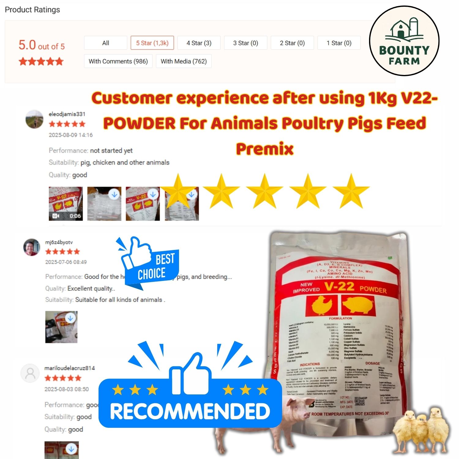 V-22 Powder (1kg) – Premium Nutritional Supplement for Livestock ...