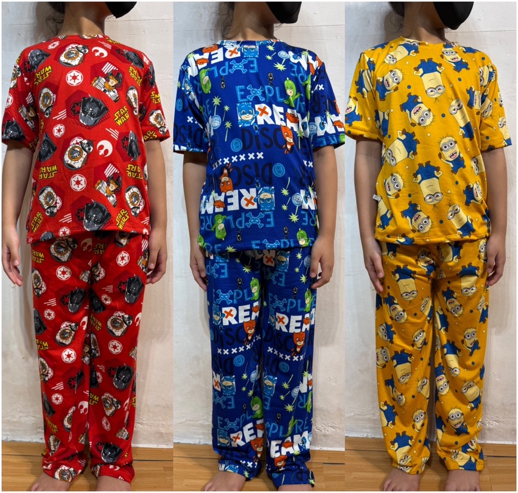 3PAIRS TERNO TSHIRT PAJAMA RANDOM DESIGN FOR BOY AND GIRL EDAD 1 to 12 ...