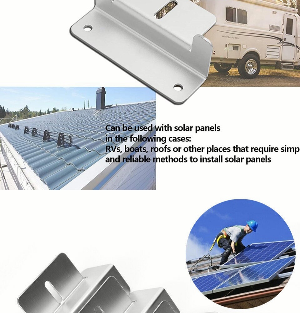 4Pcs Aluminum Solar Panel Z Brackets Mounting Kits For RV Boat | Shopee ...